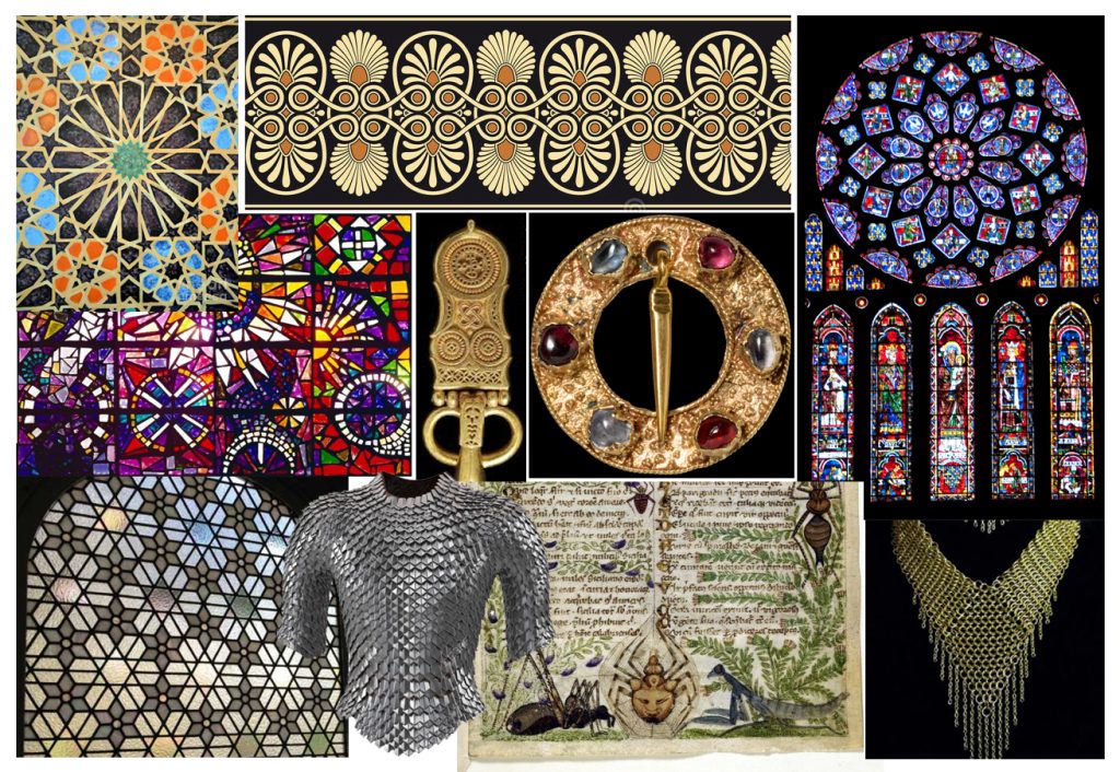 Inspiration mood-board for our hand-made jewellery and statement pieces.