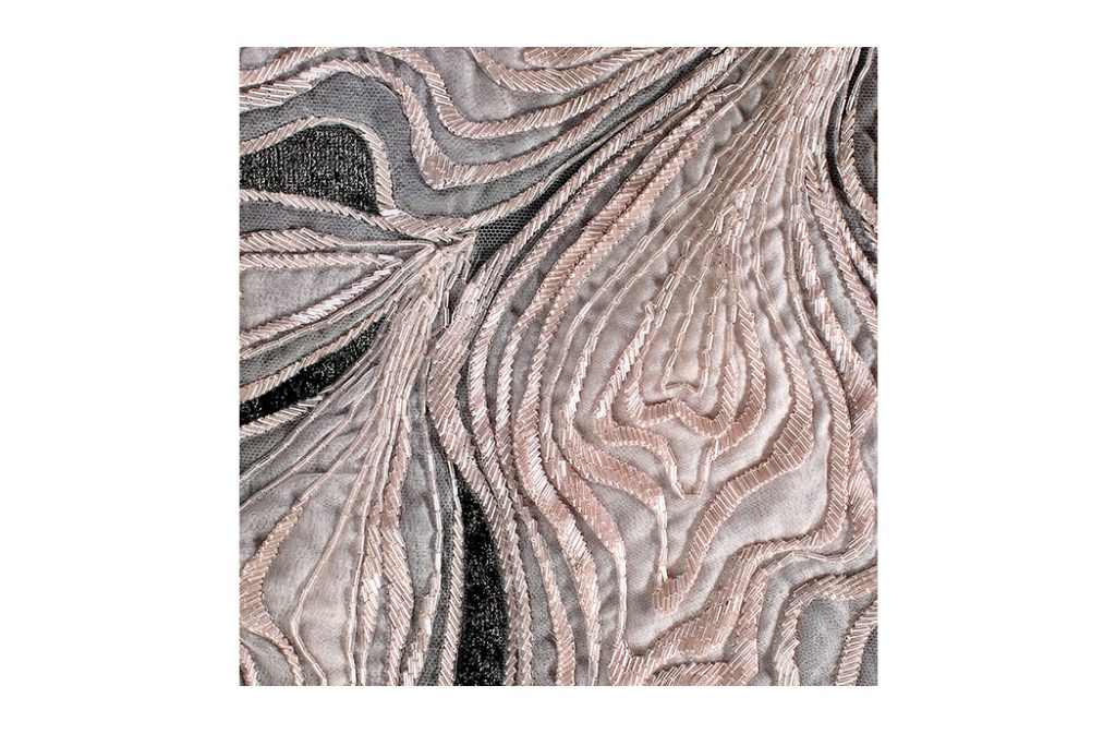 Bridal embroidery, couture embroidery, Ricamour Embroideries, delicate hand embroidery, layered organza embroidery with beads